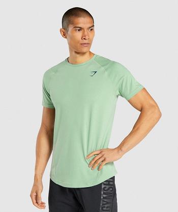 T Shirts Męskie Gymshark Bold Zielone | PL 3883CTV